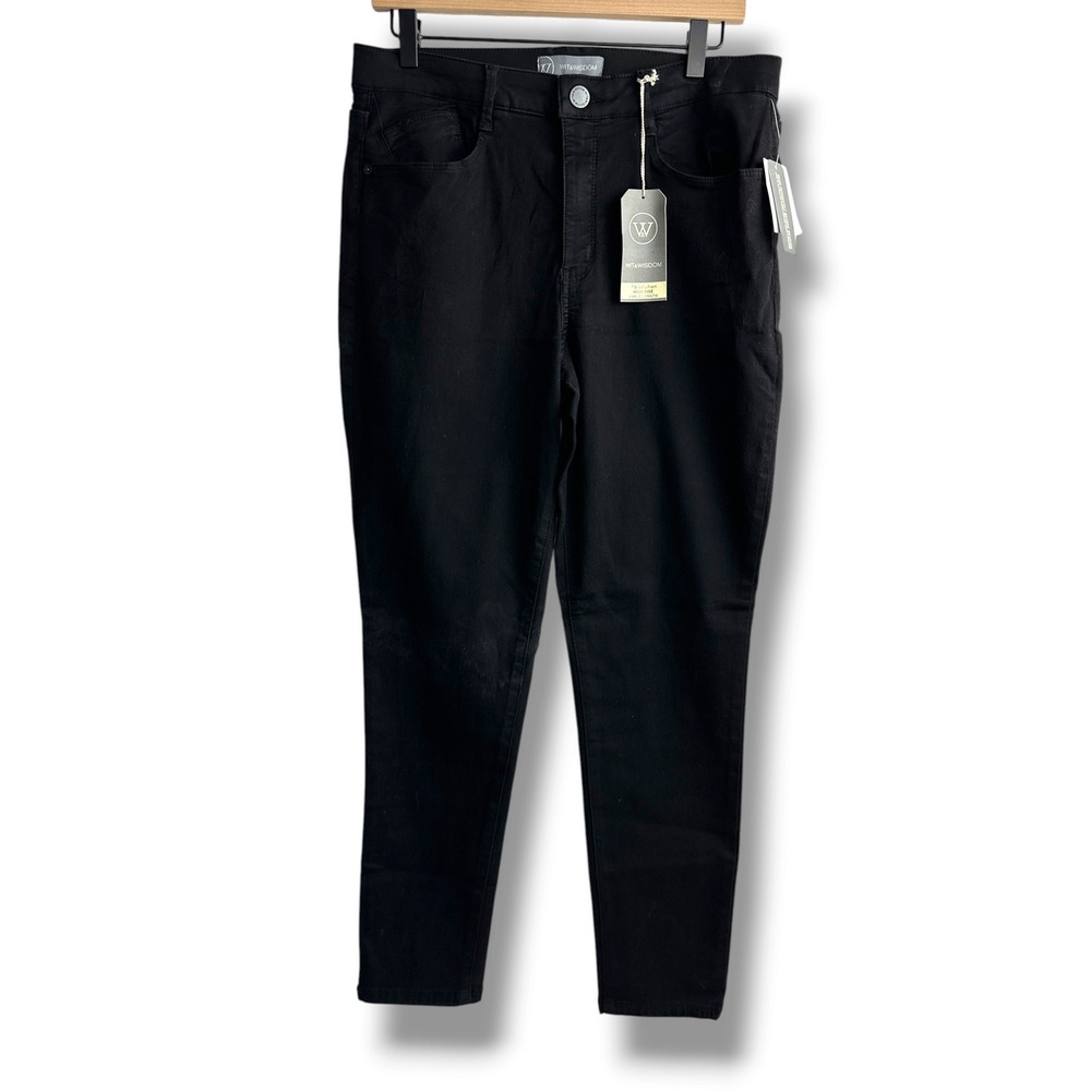Wit & Wisdom Ab-solution Jeans Women 12 Black High Rise Ankle L1997VXSL NEW